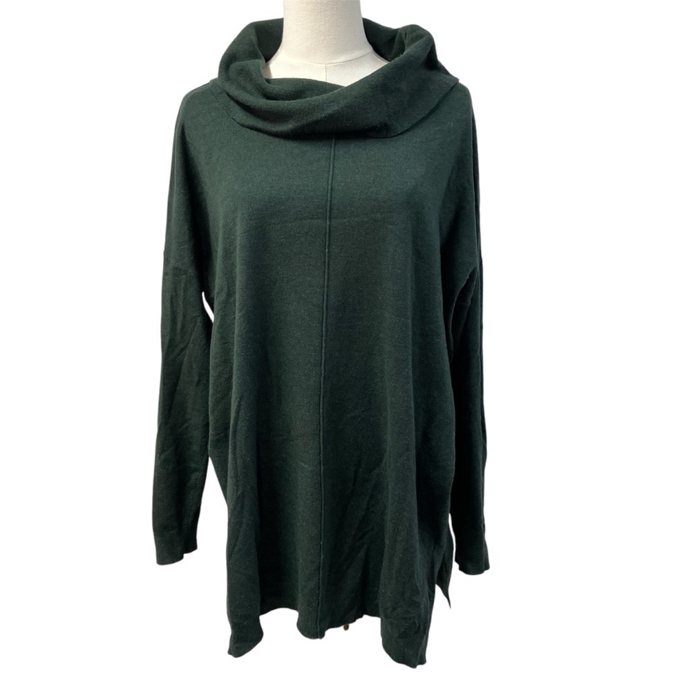 Vila Milano Cowl Neck Tunic oversized‎ sweater hunter green women’s medium